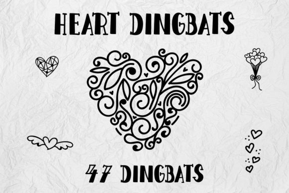 Heart Dingbats Font for Editorial Design